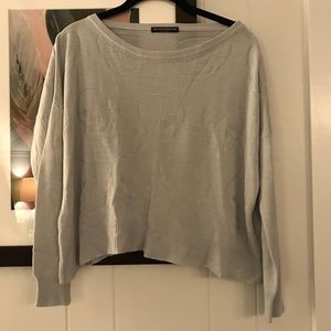 Brandy Melville Skull Knit Blue / Grey Sweater Top
